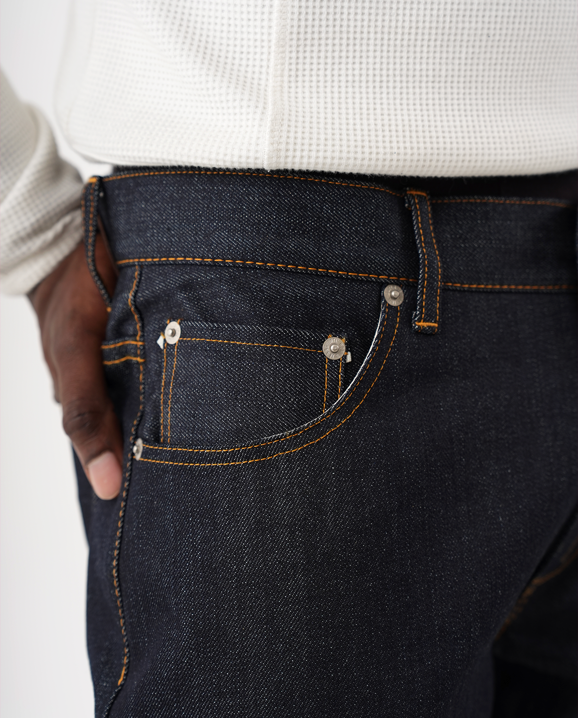 MENES Okayama Raw Selvedge Slim Bootcut Jeans - Indigo