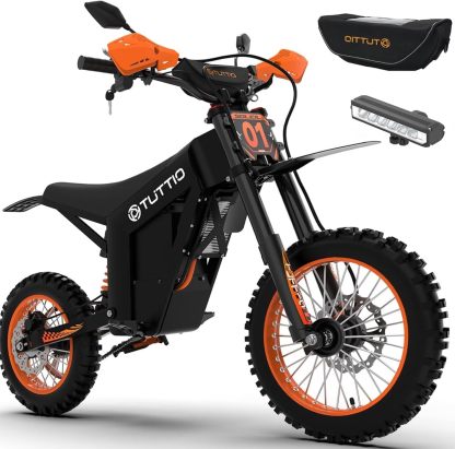 Tuttio Electric Dirt Bike Adults 2000W/3000W 220NM Electric Bike 48V 21AH Removable Battery with Hydraulic Brakes (21AH Dirt Bike)