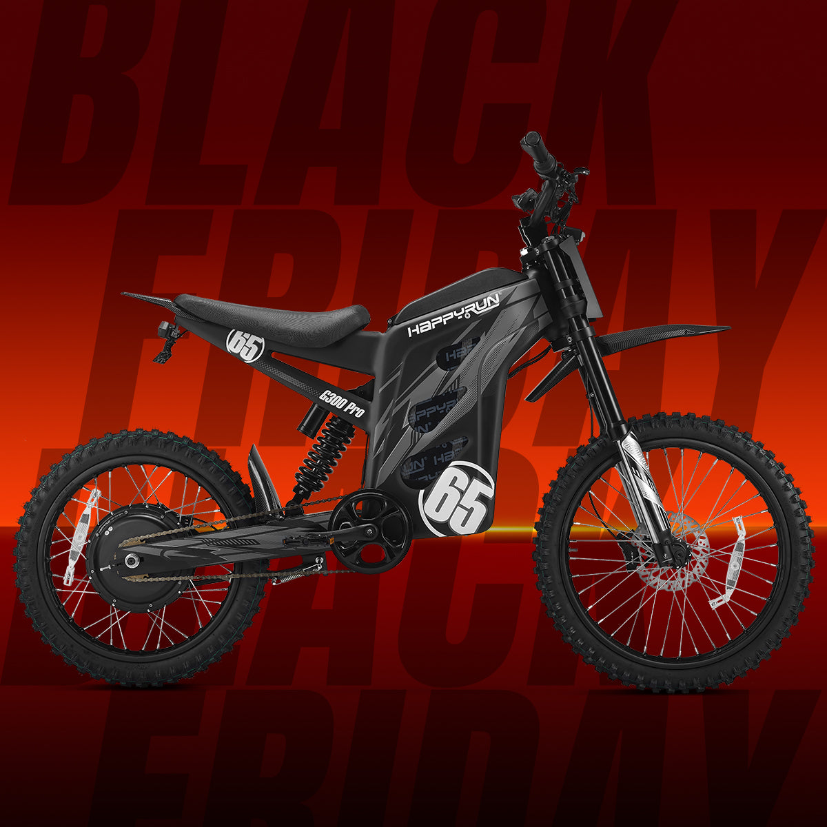 HappyRun G300 Pro Electric Dirt Bike 50 MPH - Local warehouse, ships within 24 hours.