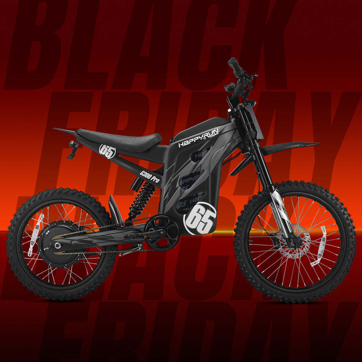 HappyRun G300 Pro Electric Dirt Bike 50 MPH - Local warehouse, ships within 24 hours.