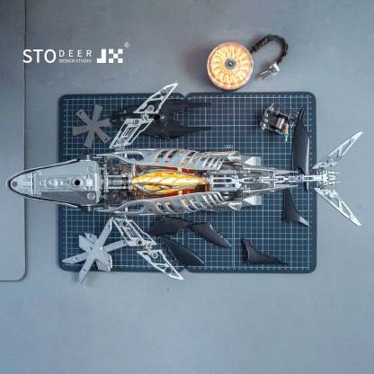 Stodeer Mechanical Metal Humpback Whale Model - Ships within 24 hours