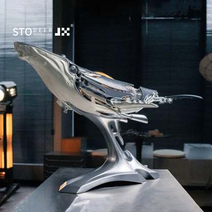 Stodeer Mechanical Metal Humpback Whale Model - Ships within 24 hours