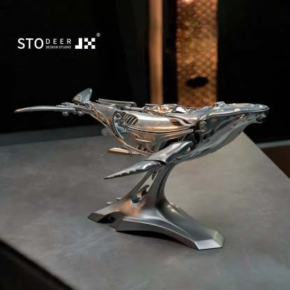 Stodeer Mechanical Metal Humpback Whale Model - Ships within 24 hours