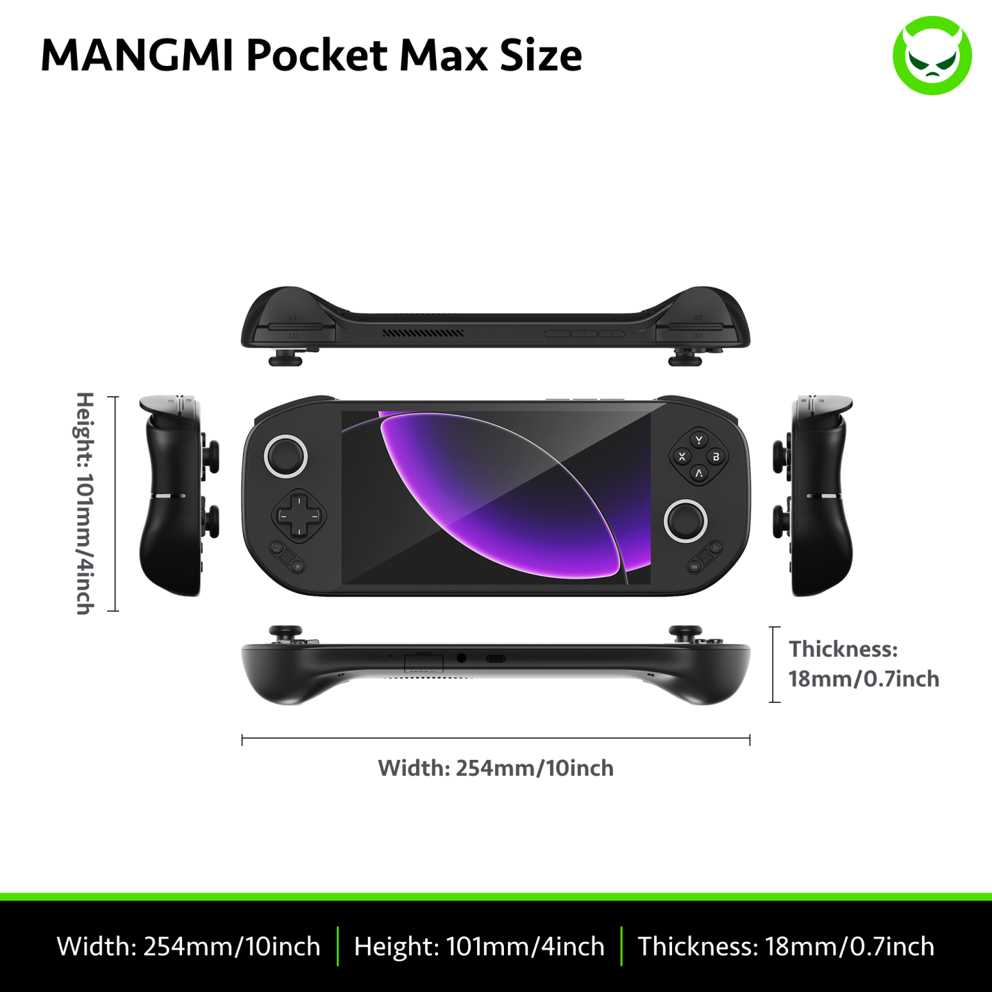 MANGMI Pocket Max | Full Pre-configured🚩37Emu🎮12K+💾🚩SD865 Chipset🚩TMR joystick🚩7' Screen Handheld