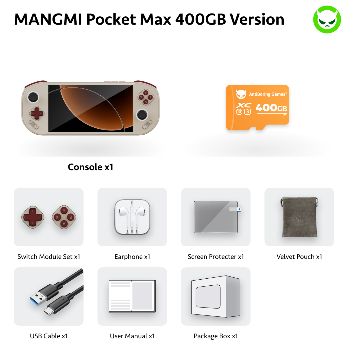 MANGMI Pocket Max | Full Pre-configured🚩37Emu🎮12K+💾🚩SD865 Chipset🚩TMR joystick🚩7' Screen Handheld
