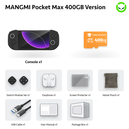 MANGMI Pocket Max | Full Pre-configured🚩37Emu🎮12K+💾🚩SD865 Chipset🚩TMR joystick🚩7' Screen Handheld