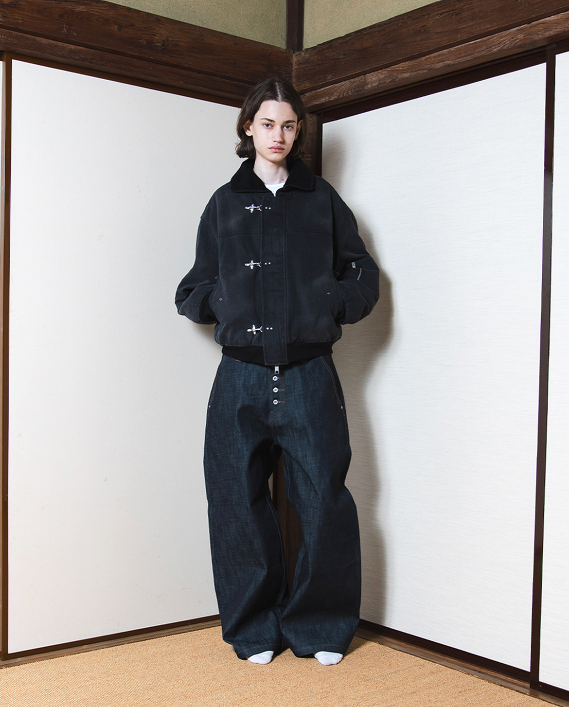 MENES Raw Selvedge Loose Fit Jeans - Indigo