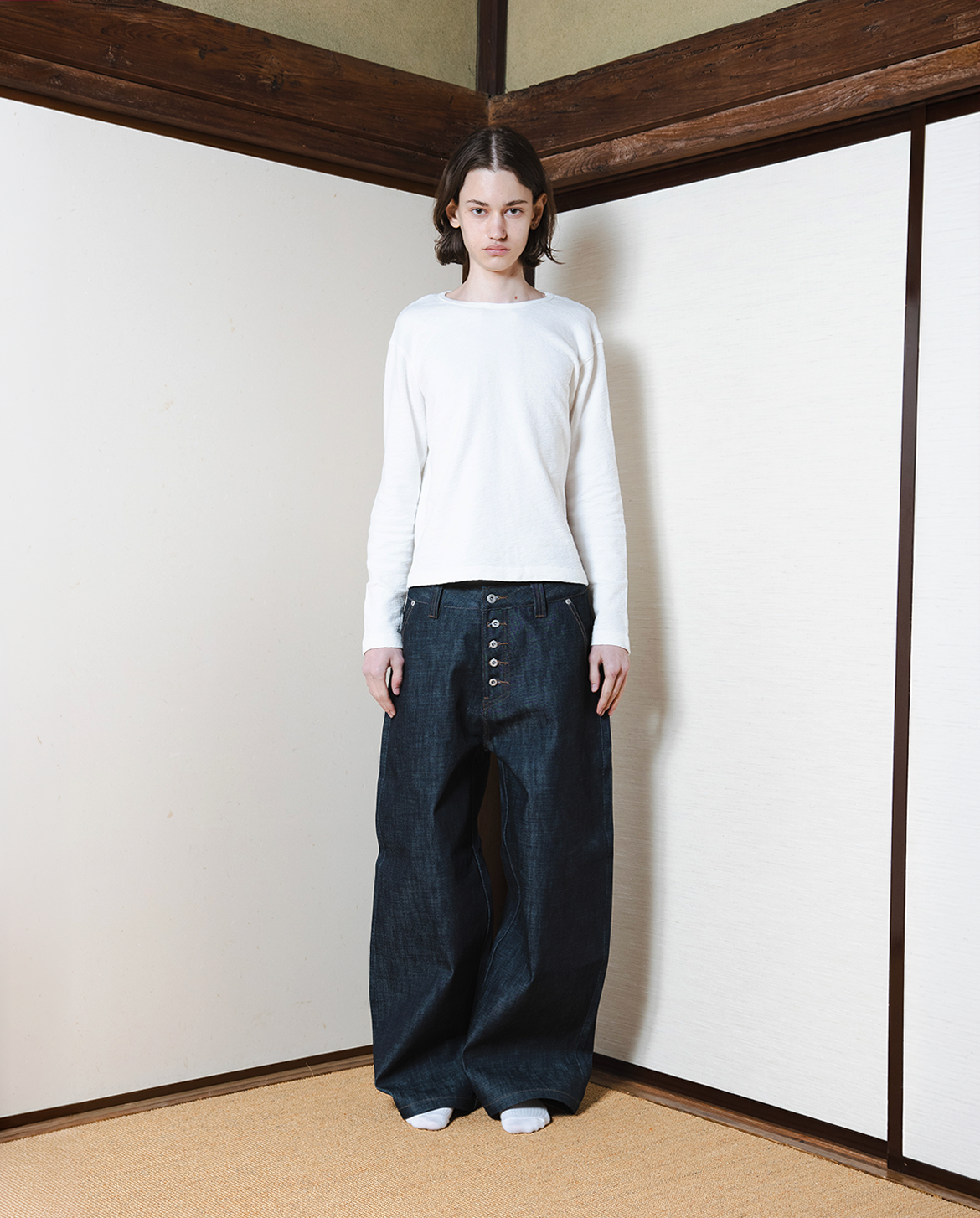 MENES Raw Selvedge Loose Fit Jeans - Indigo