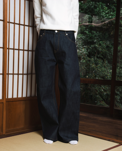 MENES Raw Selvedge Bootcut Jeans - Indigo