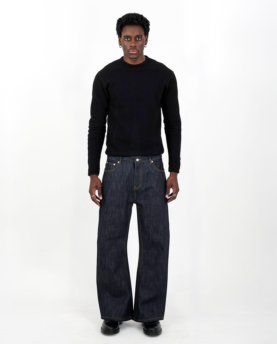 MENES Raw Selvedge Bootcut Jeans - Indigo