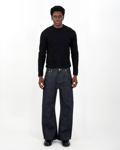 MENES Raw Selvedge Bootcut Jeans - Indigo
