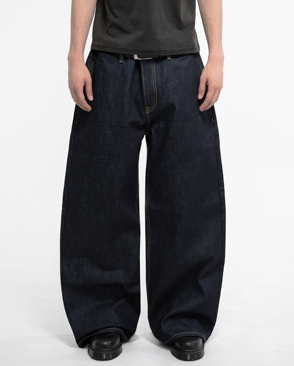 MENES Janome Raw Baggy Jeans - Indigo