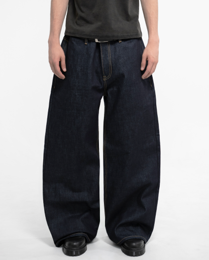 MENES Janome Raw Baggy Jeans - Indigo