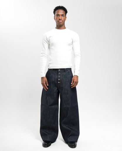 MENES Raw Selvedge Loose Fit Jeans - Indigo
