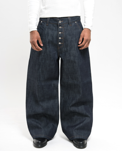 MENES Raw Selvedge Loose Fit Jeans - Indigo