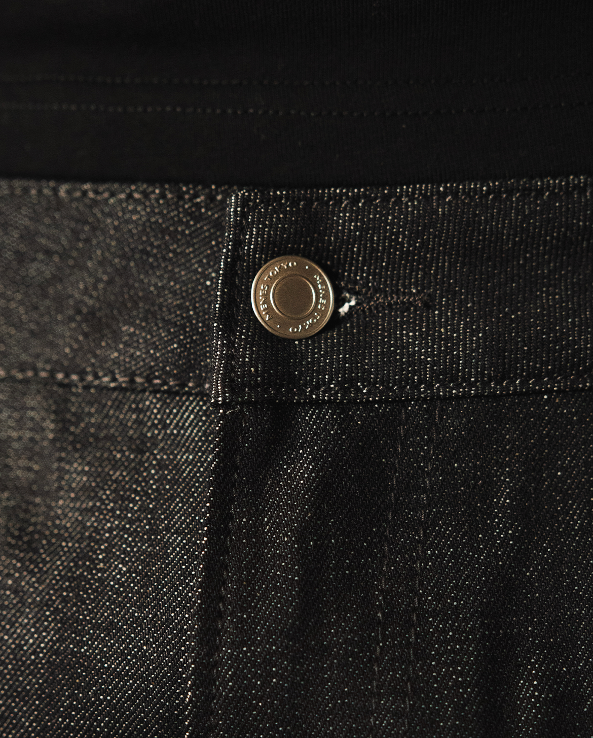 MENES Janome Raw Baggy Jeans - Black