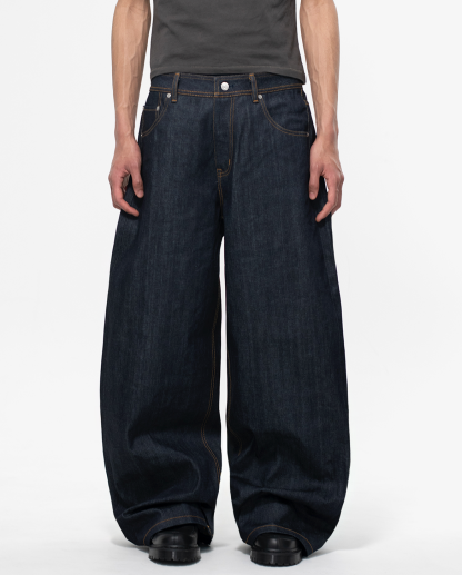 MENES Okayama Raw Selvedge Baggy Jeans - Indigo