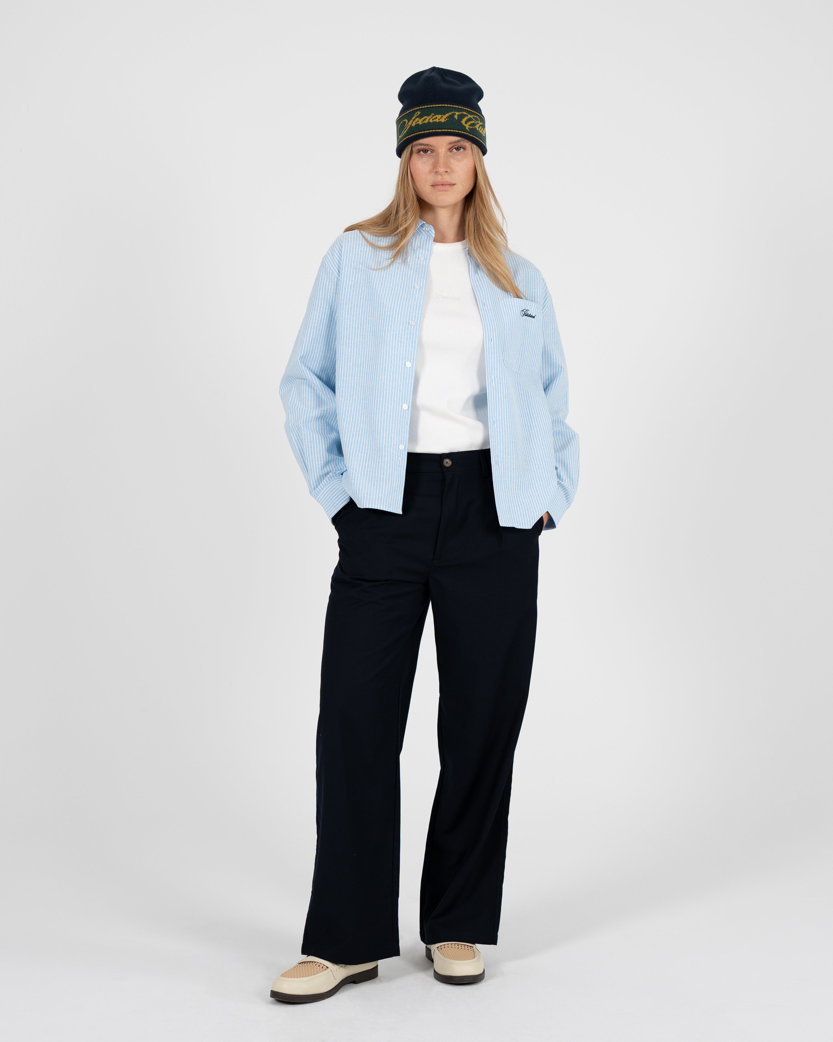 SoHo Pleated Pants Vintage Navy