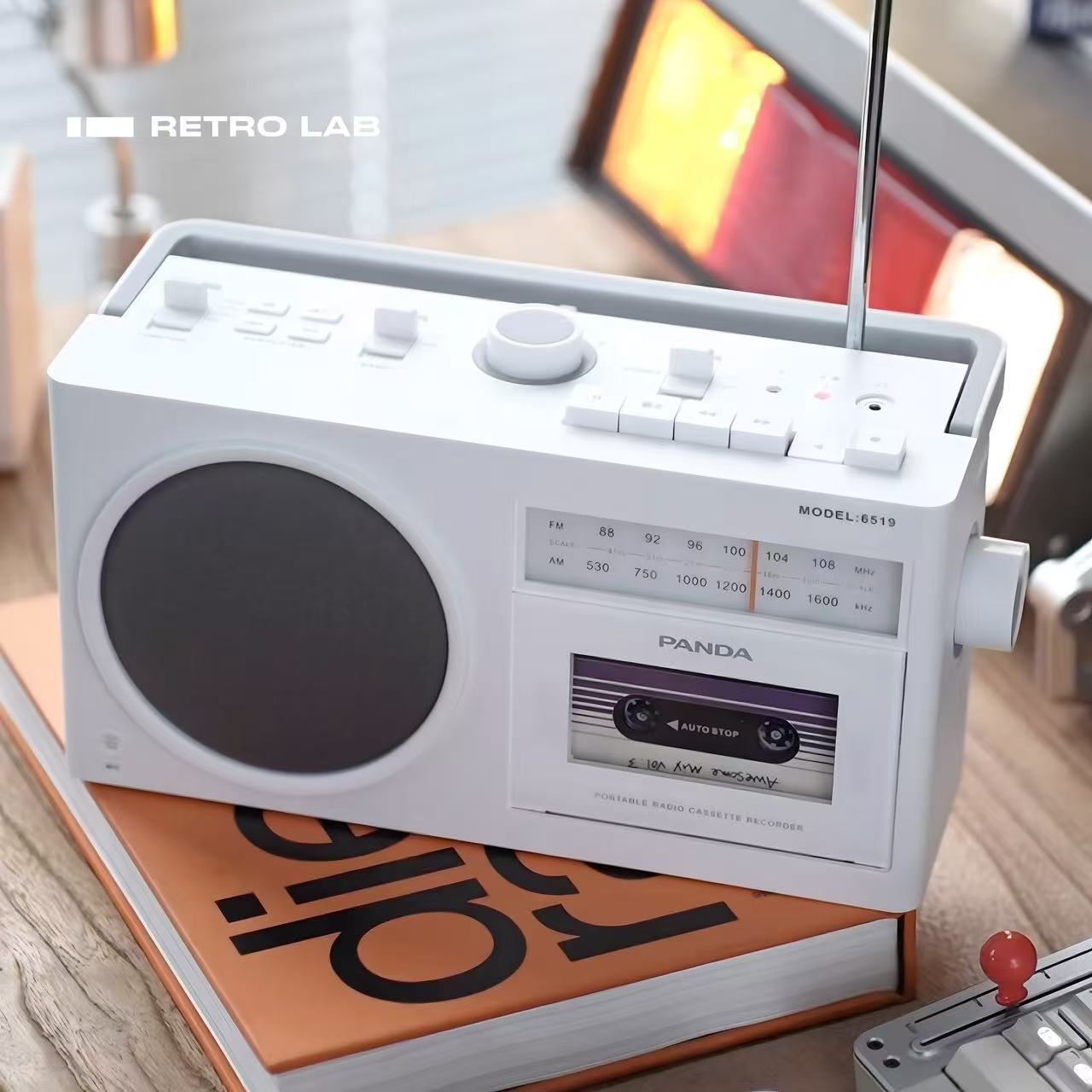 iretrolab Retro Bluetooth Cassette Player with AM/FM Radio - Ships within 24 hours