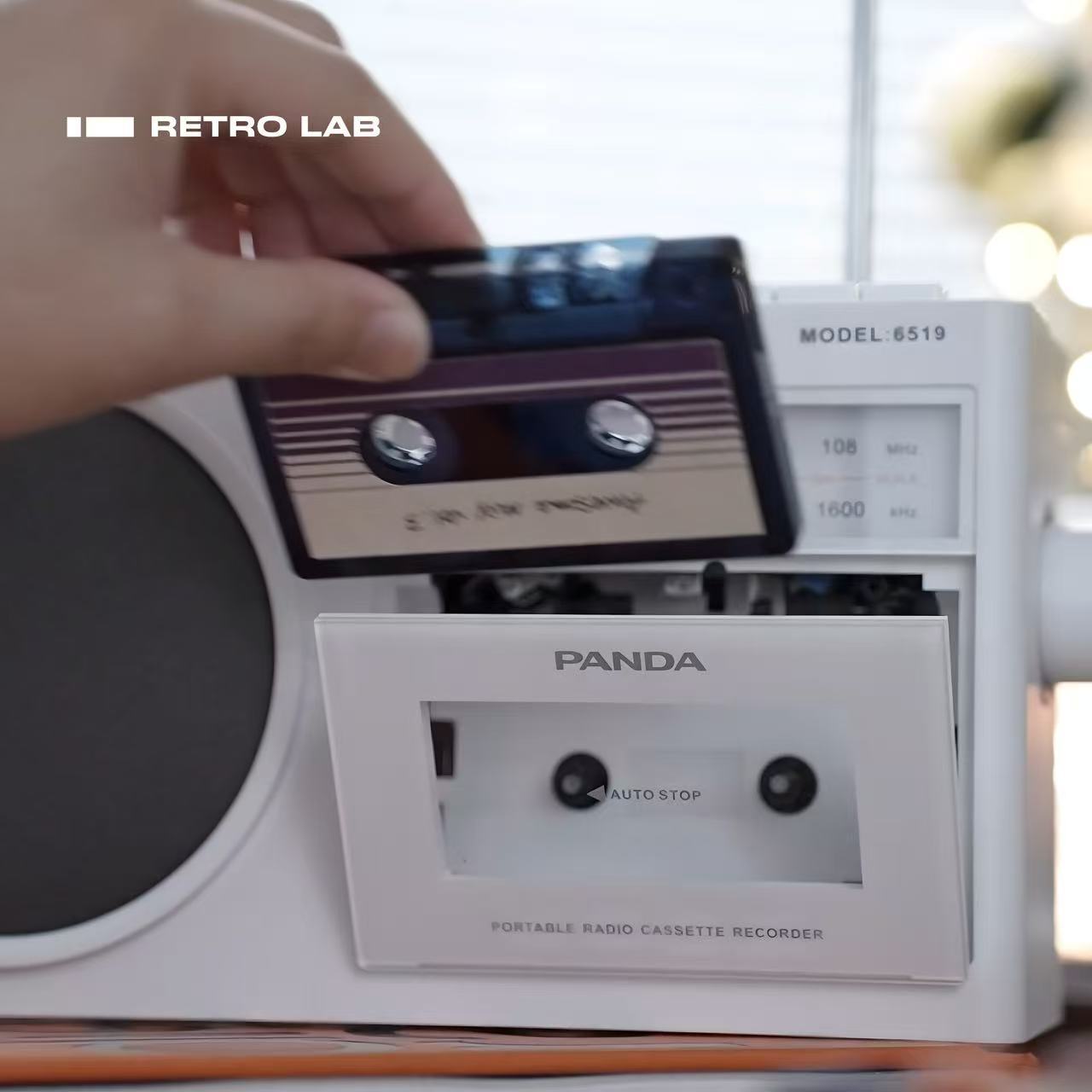 iretrolab Retro Bluetooth Cassette Player with AM/FM Radio - Ships within 24 hours