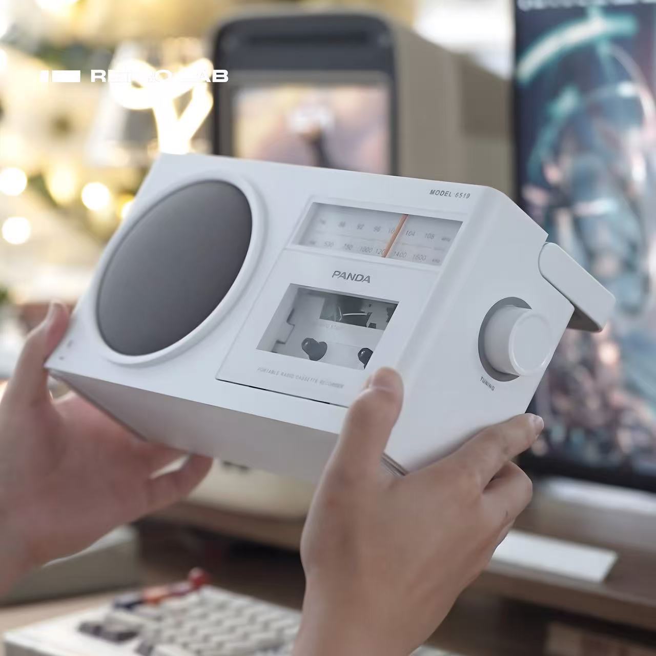 iretrolab Retro Bluetooth Cassette Player with AM/FM Radio - Ships within 24 hours