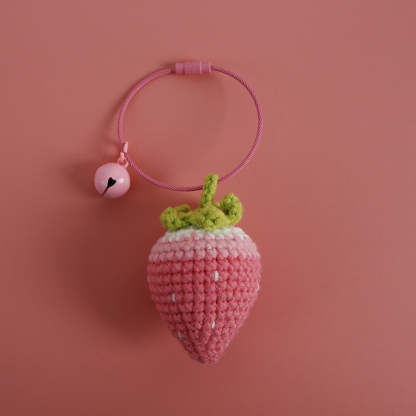 Crochet Strawberry Bag Charm & Keychain