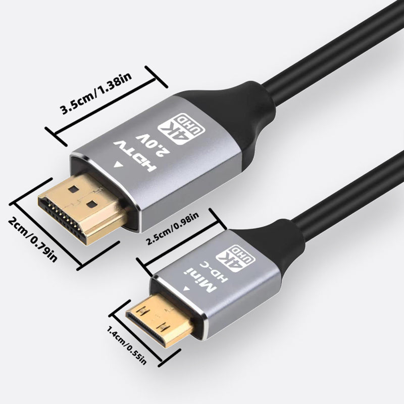 【4K UHD】Mini HDMI to HDMI Cable 6FT - Ships within 24 hours