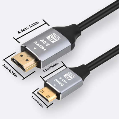 【4K UHD】Mini HDMI to HDMI Cable 6FT - Ships within 24 hours