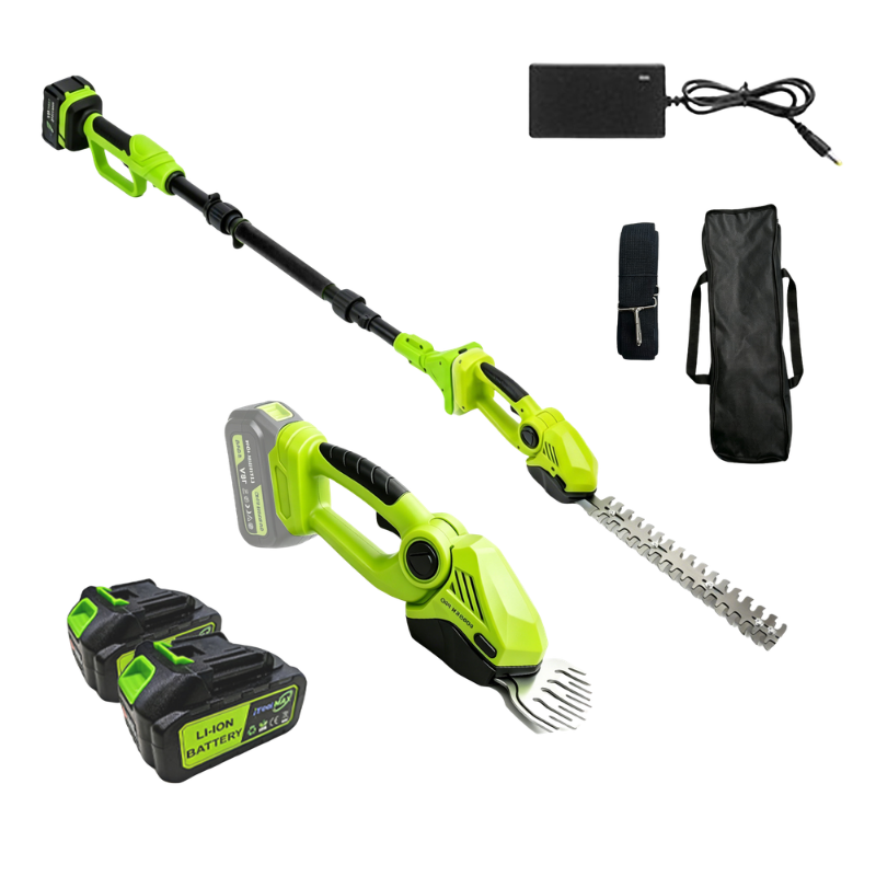 6-In-1 Cordless Hedge, Trimmer, Chainsaw with Extension Pole