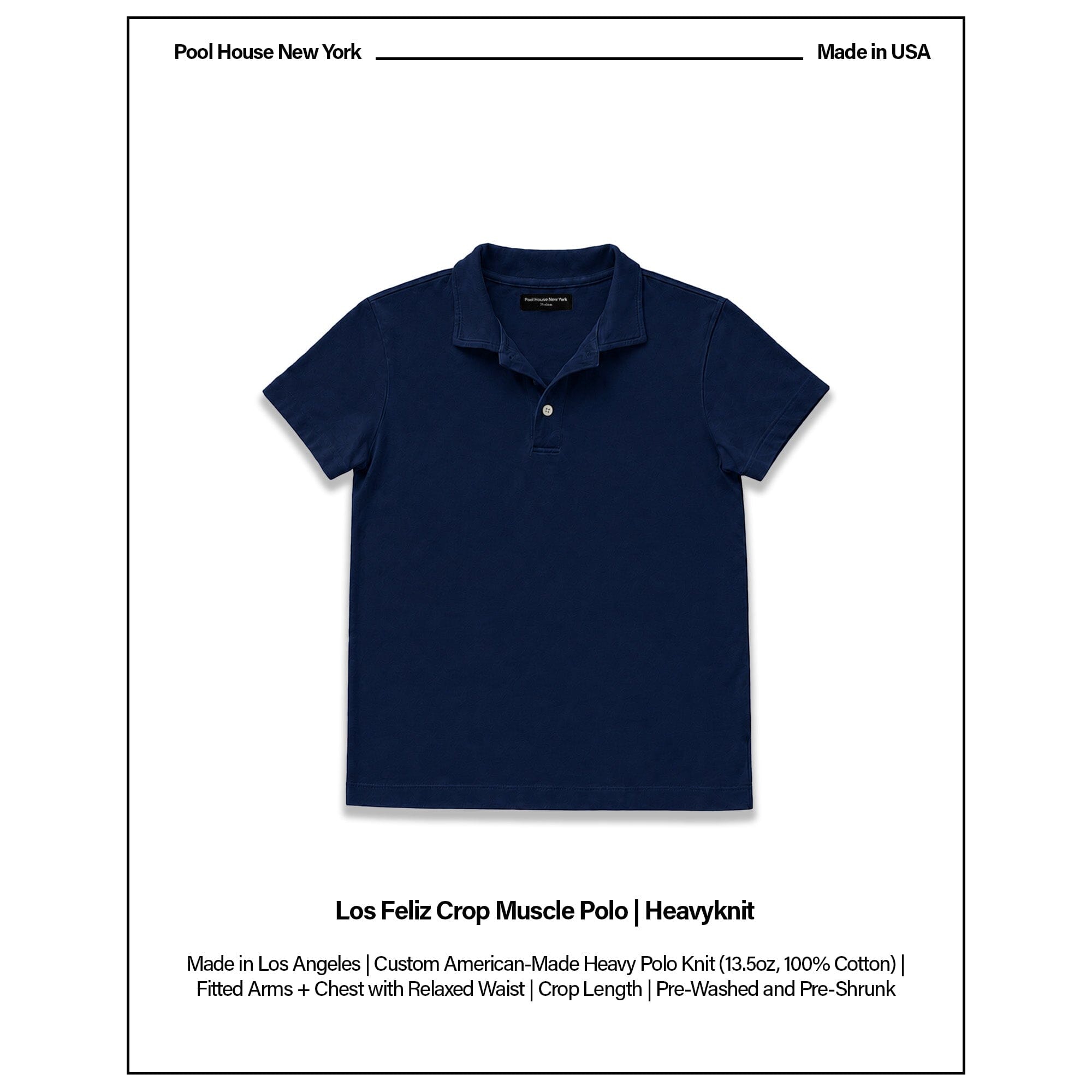 Los Feliz Crop Muscle Polo | Heavyknit