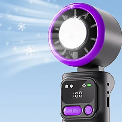 ❄️🌬️ 50% OFF!| Portable Neck Fan with Semiconductor Ice Cooling Plate | 3600mAh Foldable Personal Air Conditioner | LED Display & Type-C Charging