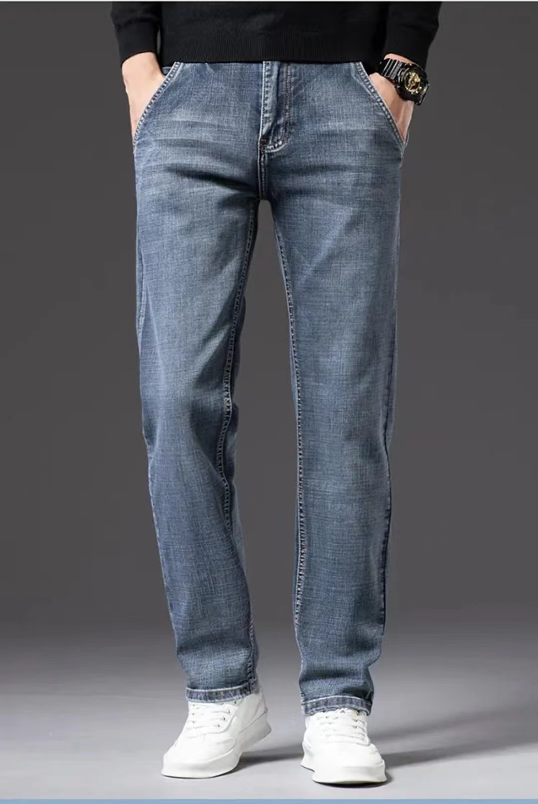 New Men's  Straight Loose Jeans