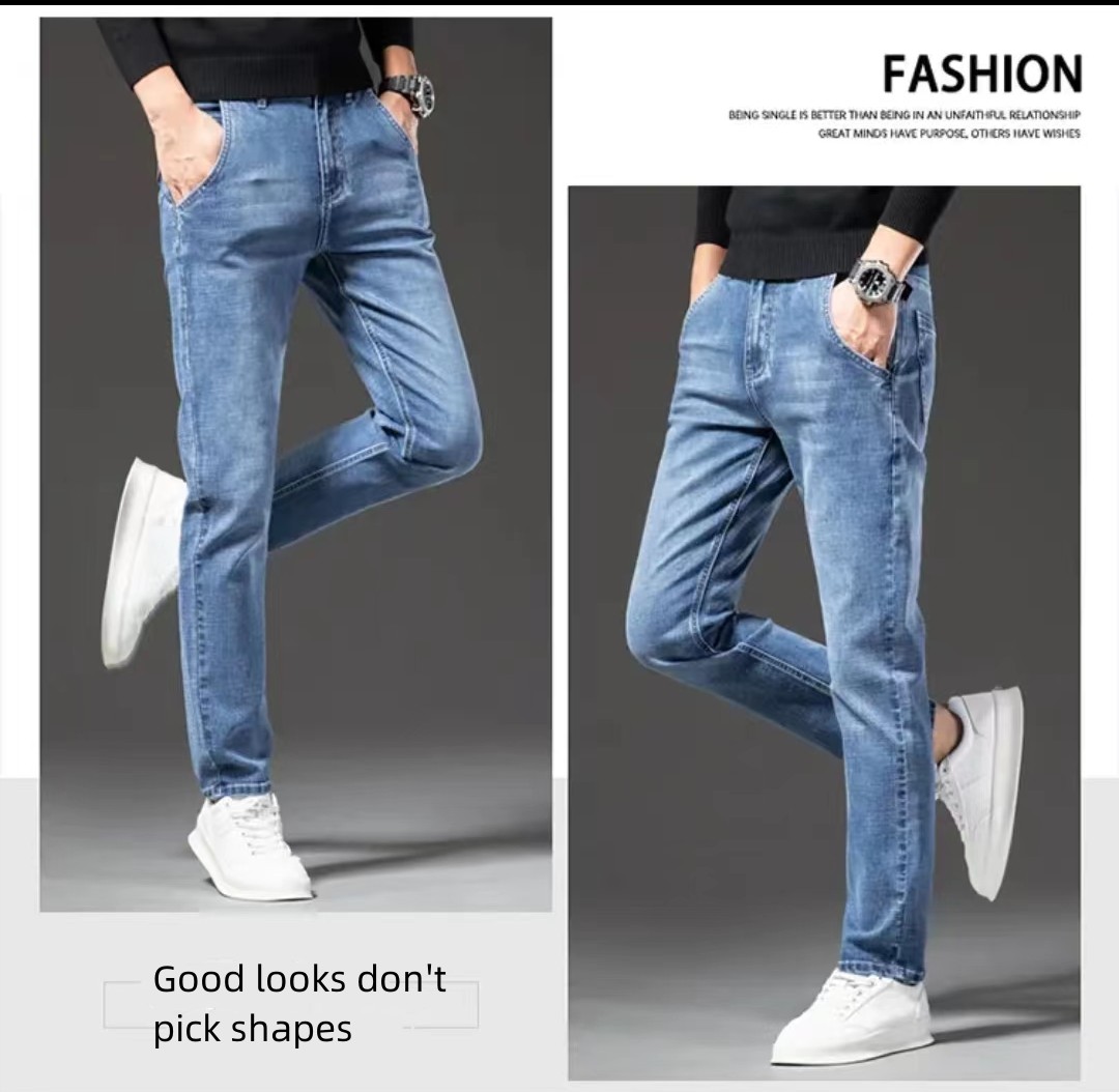 New Men's  Straight Loose Jeans