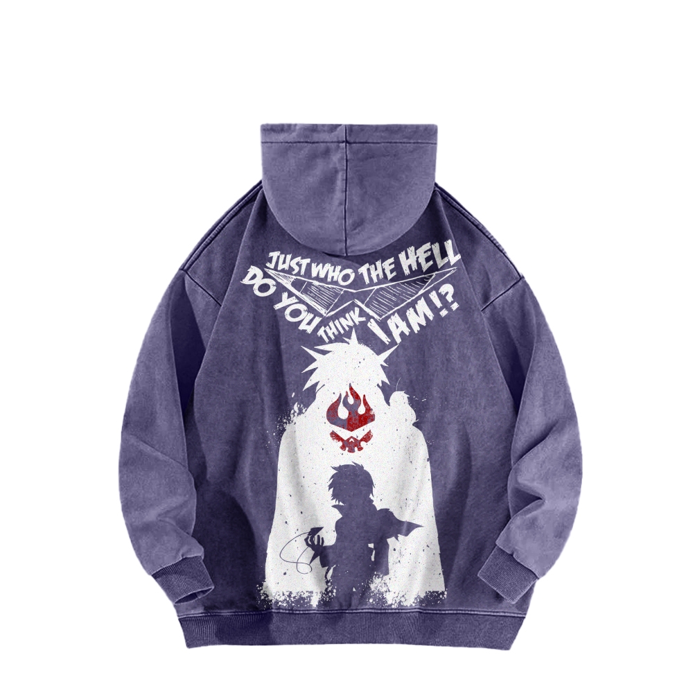 Gurren lagann Tengen Toppa Casual Washed Hoodie 