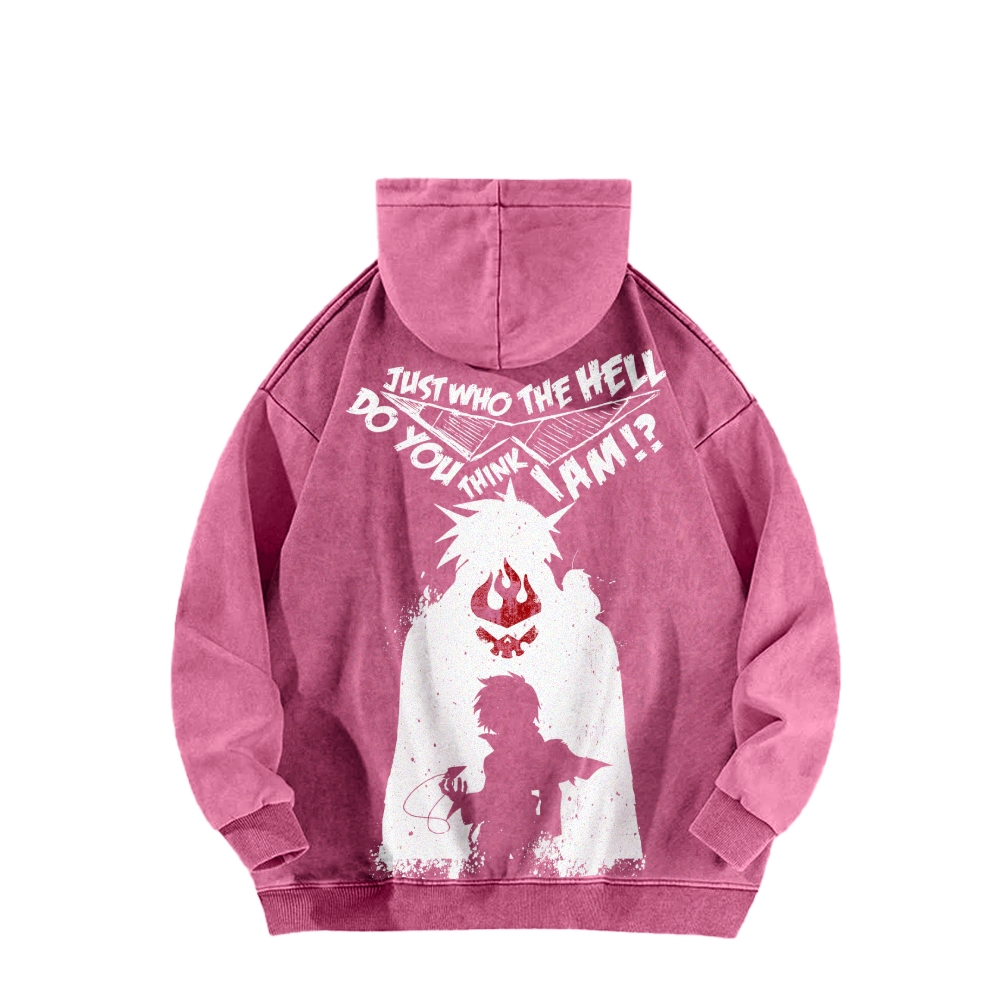 Gurren lagann Tengen Toppa Casual Washed Hoodie 
