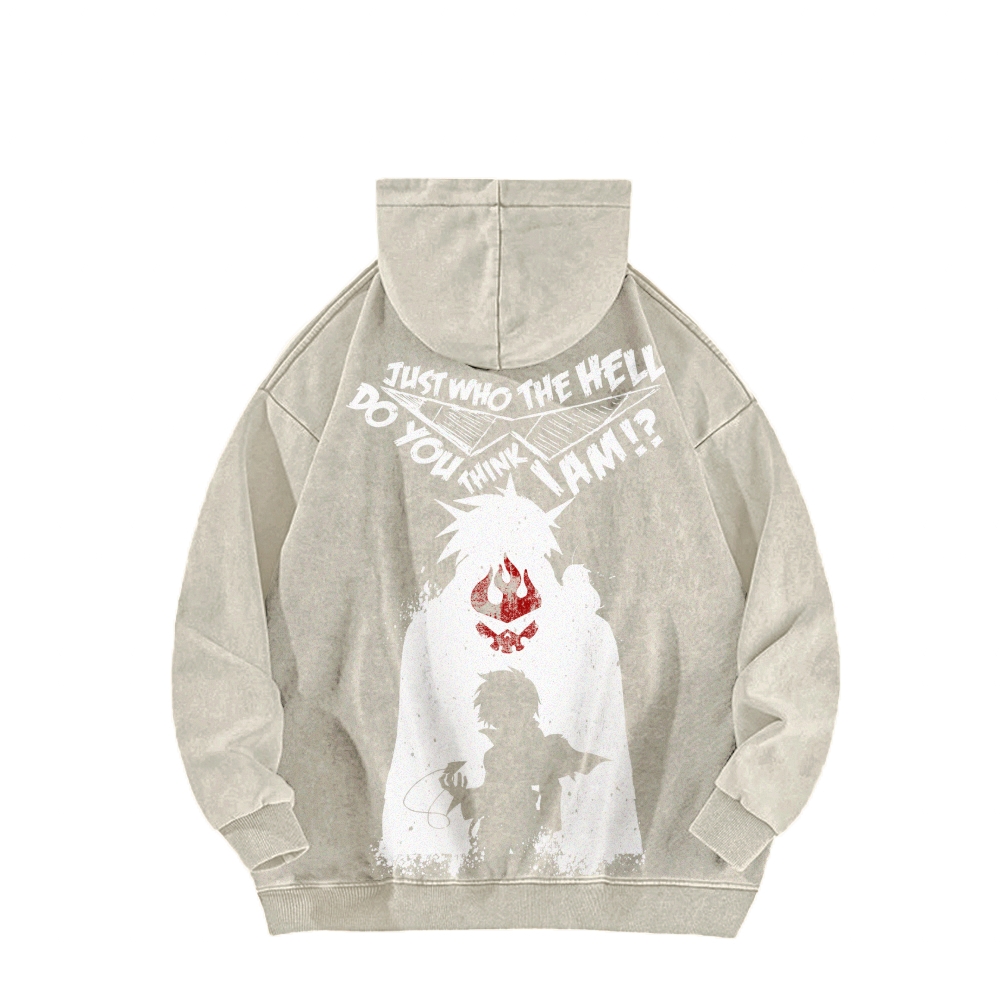 Gurren lagann Tengen Toppa Casual Washed Hoodie 