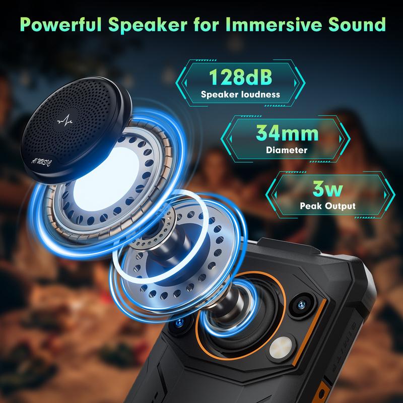 Teléfono resistente F110L con Android 15, altavoz de 128 dB, batería de 10000 mAh, desbloqueado, 12 GB + 128 GB/2 TB, pantalla de 6,745", cámara de 50 MP, doble SIM/OTG/NFC/IP68/IP69K.