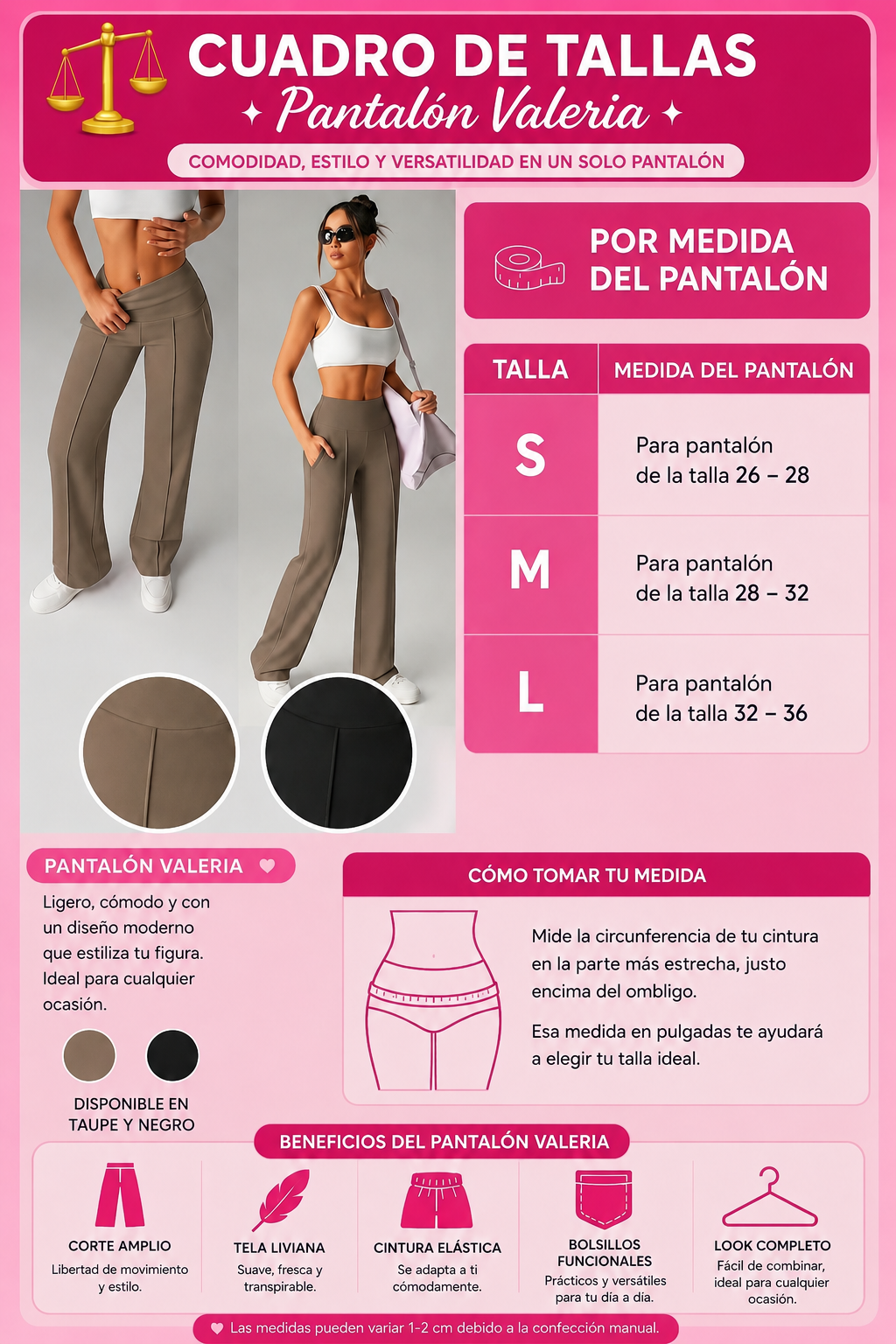 Pantalones de mujer de tiro medio, cintura elástica y pernera ancha; estilo deportivo casual, cómodos bolsillos laterales; prenda versátil para primavera y otoño; ideales para el día a día; moda femenina.