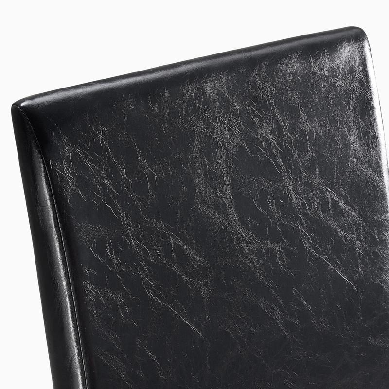 Juego de 4 sillas de comedor, sillas de cocina tapizadas en cuero vegano, sillas laterales de madera con respaldo ergonómico curvado y patas de madera de caucho, asientos acolchados de respaldo alto para comedor.