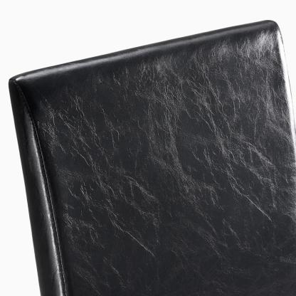 Juego de 4 sillas de comedor, sillas de cocina tapizadas en cuero vegano, sillas laterales de madera con respaldo ergonómico curvado y patas de madera de caucho, asientos acolchados de respaldo alto para comedor.