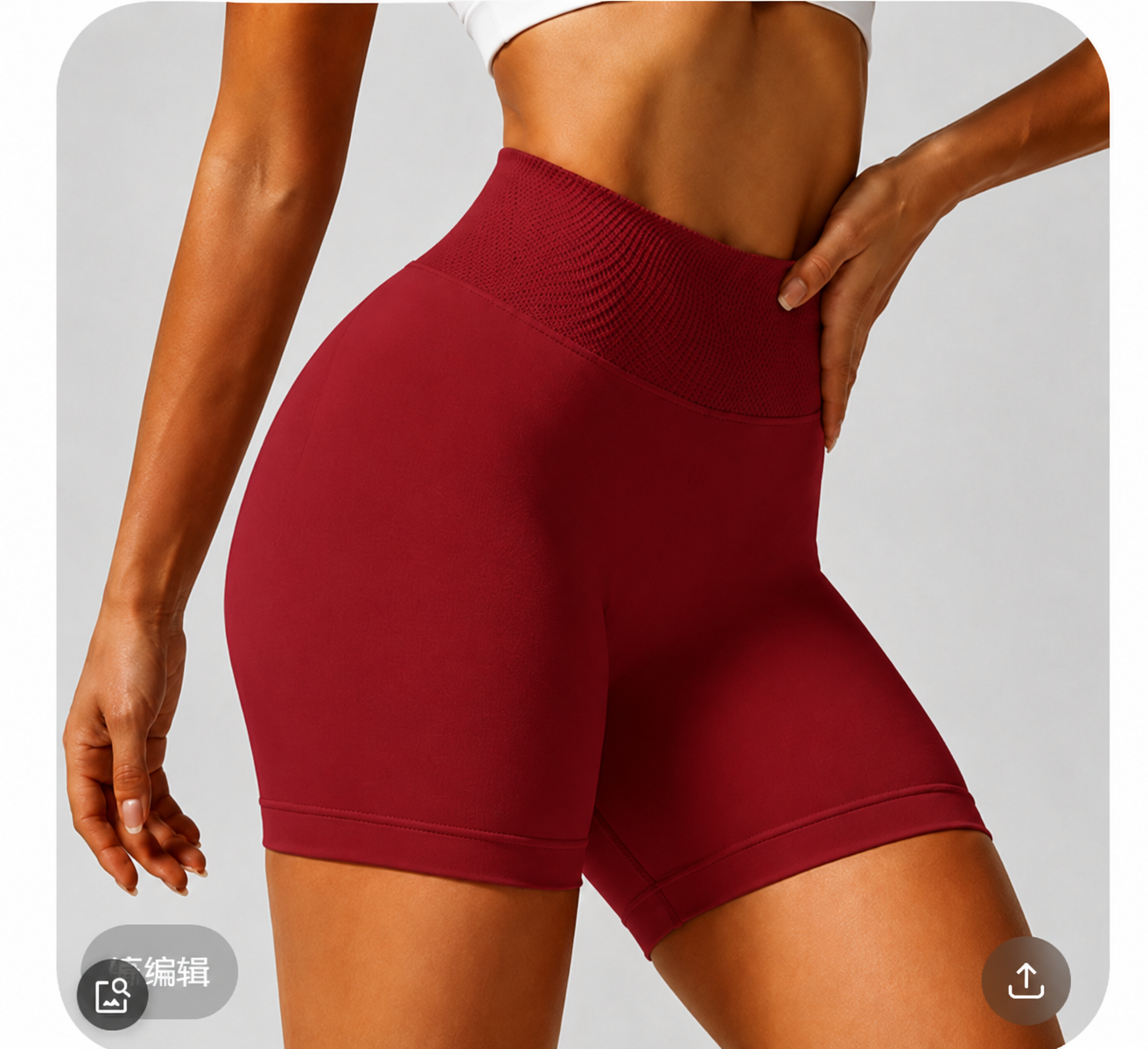 TIMEOFF Pantalones Cortos Deportivos Lisos para Ciclismo Color Rojo Elástico Culo Elevador y Forma Deporte Estilo Moda Gimnasio Desgas Shorts Deportivos Lisos te Delgado Confort Ventilar Shorts de Carrera Biker Ejercicio