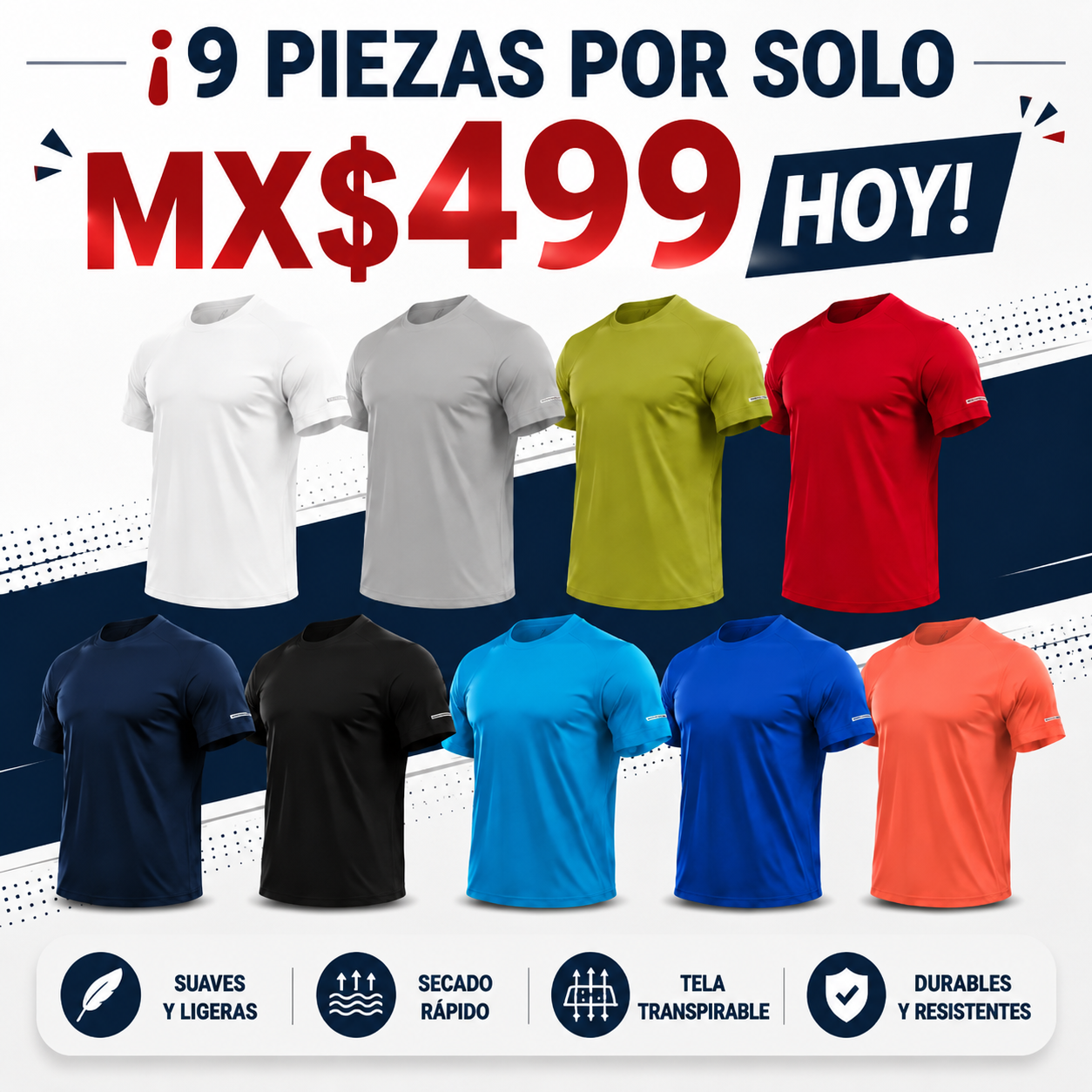 Camiseta Deportiva Reflectante, de Manga Corta, Cuello Redondo, Ligera y Transpirable, Ideal para Actividades al Aire Libre