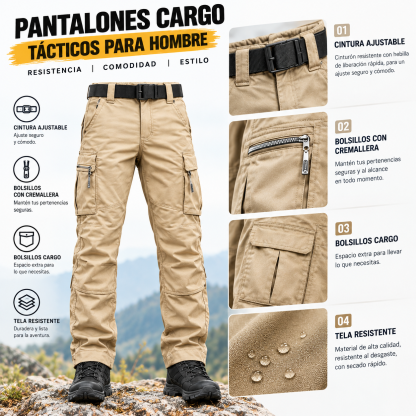Pantalones cargo tácticos para hombre estilo primavera y otoño, tejido microelástico de alta calidad, suave y transpirable, múltiples bolsillos, adecuados para salidas casuales
