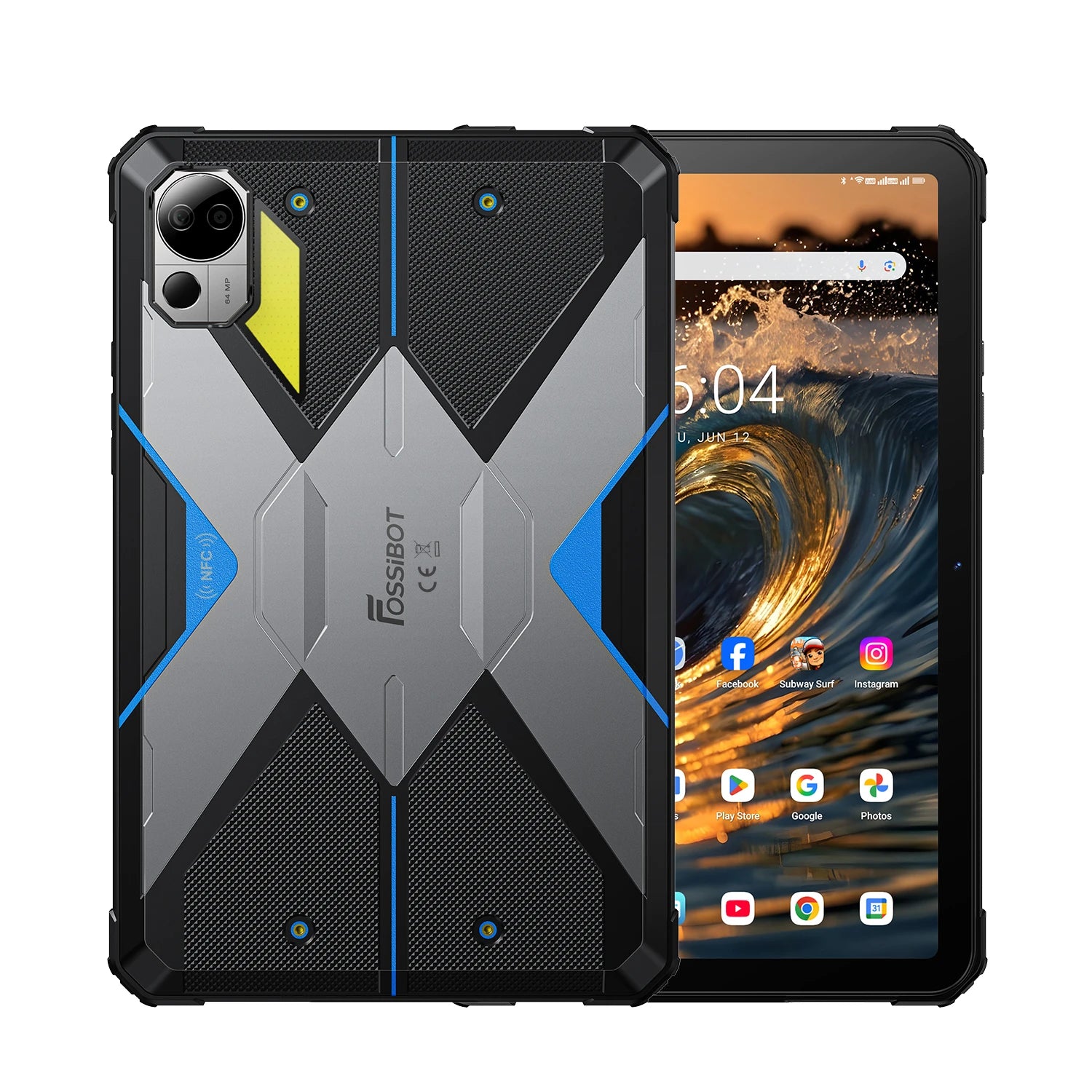 FOSSiBOT DT3 5G Tablet resistente de 10,4 pulgadas, 32+256 GB, MediaTek Dimensity 7300 de 4 nm, Octa-core, 21560 mAh, cámara de 64 MP, carga rápida de 66 W, Android 15