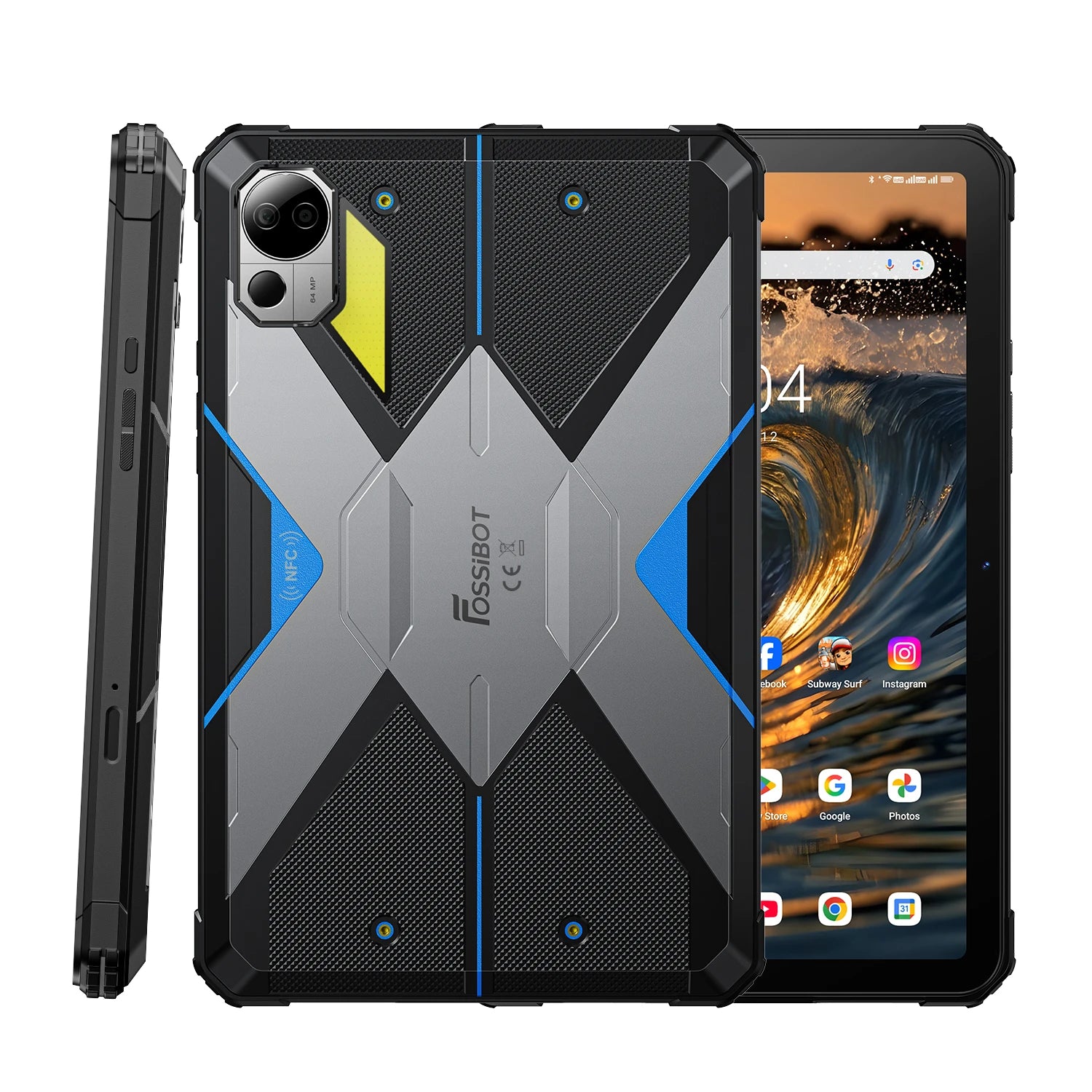 FOSSiBOT DT3 5G Tablet resistente de 10,4 pulgadas, 32+256 GB, MediaTek Dimensity 7300 de 4 nm, Octa-core, 21560 mAh, cámara de 64 MP, carga rápida de 66 W, Android 15