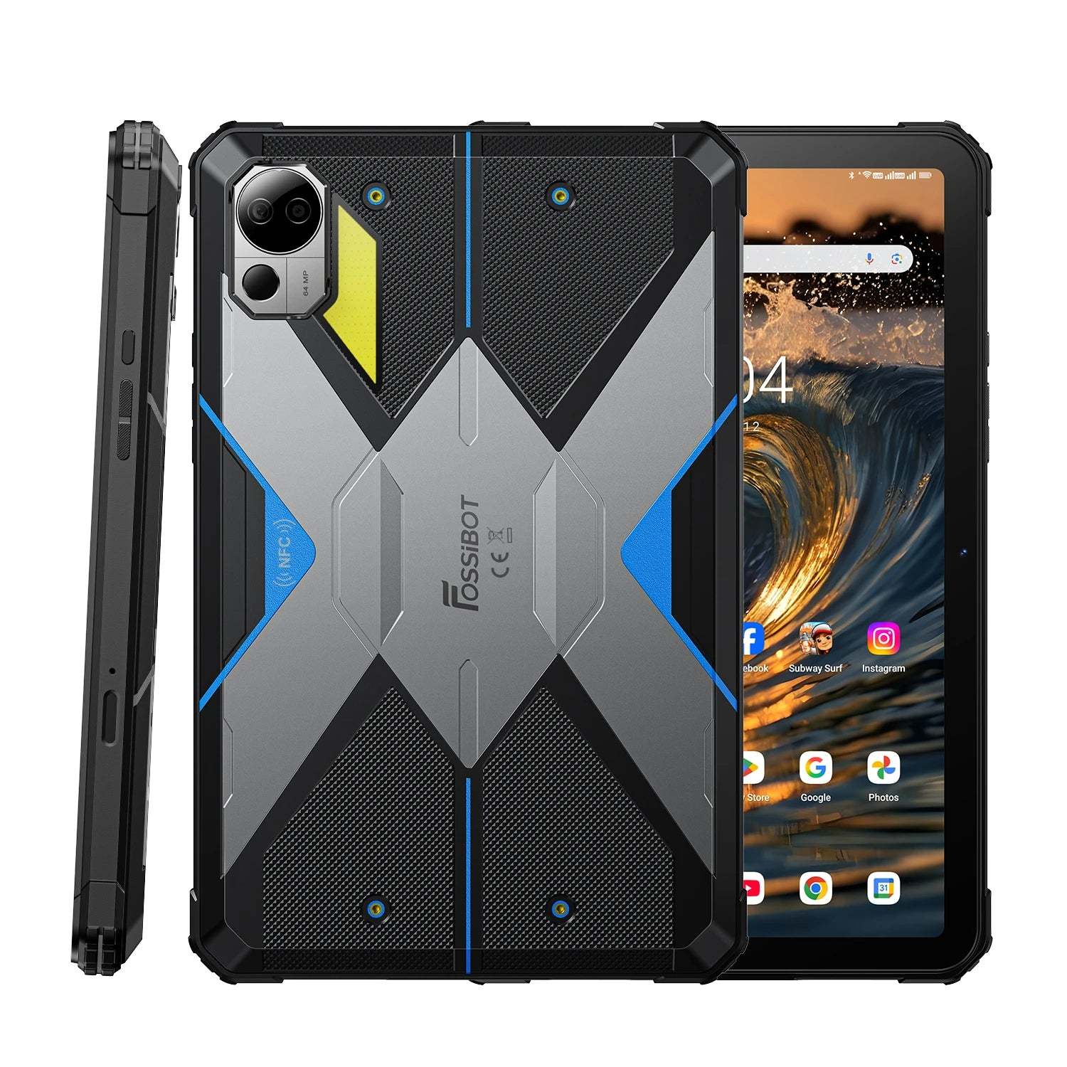 FOSSiBOT DT3 5G Tablet resistente de 10,4 pulgadas, 32+256 GB, MediaTek Dimensity 7300 de 4 nm, Octa-core, 21560 mAh, cámara de 64 MP, carga rápida de 66 W, Android 15