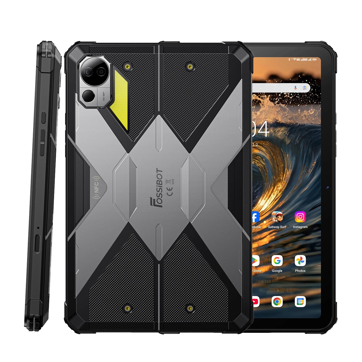 FOSSiBOT DT3 5G Tablet resistente de 10,4 pulgadas, 32+256 GB, MediaTek Dimensity 7300 de 4 nm, Octa-core, 21560 mAh, cámara de 64 MP, carga rápida de 66 W, Android 15