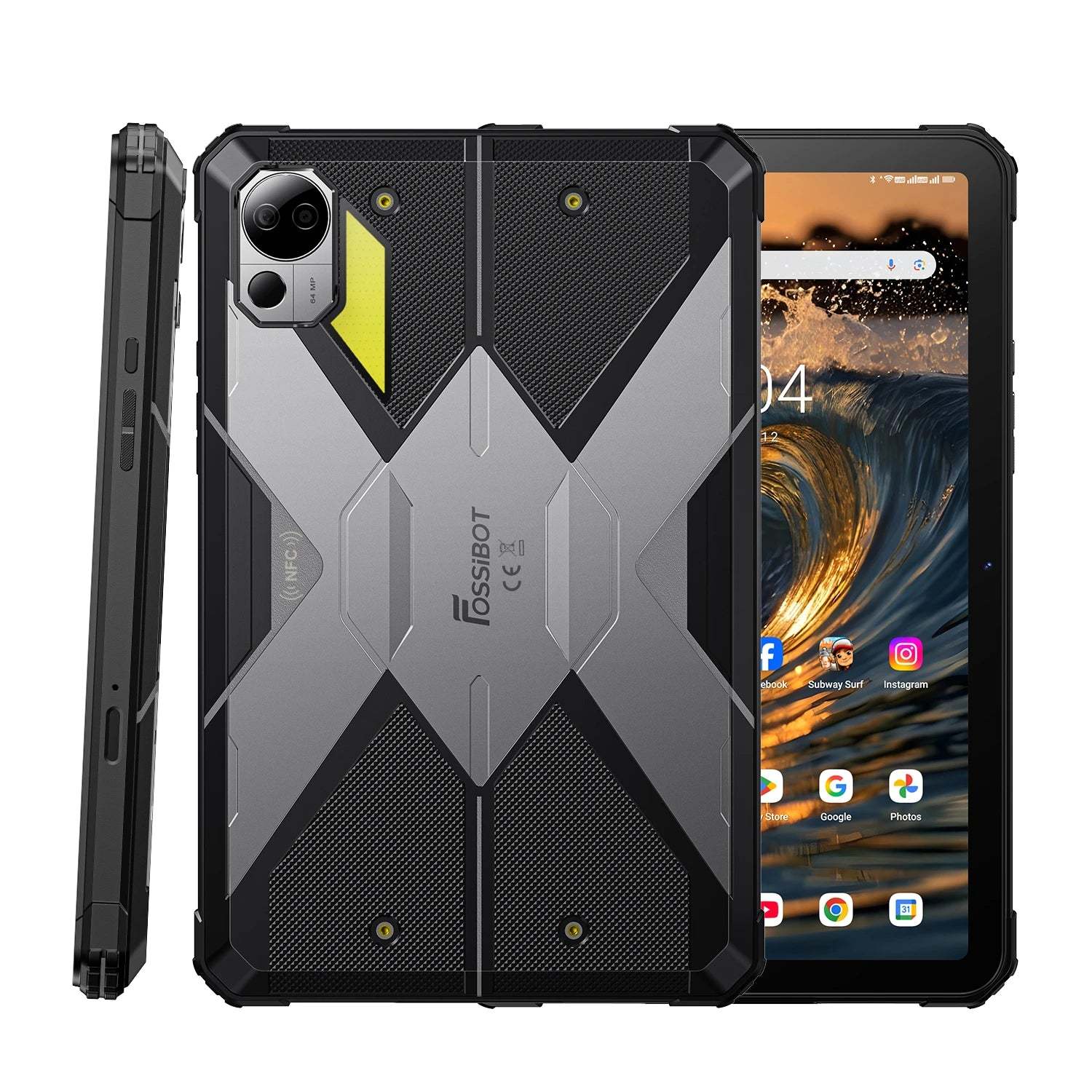 FOSSiBOT DT3 5G Tablet resistente de 10,4 pulgadas, 32+256 GB, MediaTek Dimensity 7300 de 4 nm, Octa-core, 21560 mAh, cámara de 64 MP, carga rápida de 66 W, Android 15