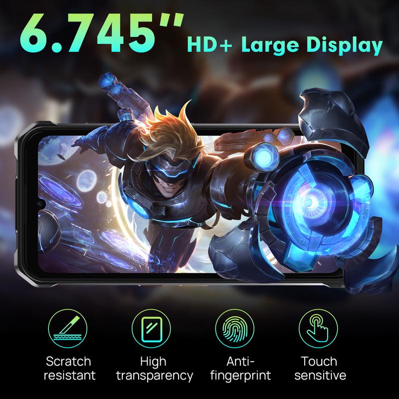 Teléfono resistente F110L con Android 15, altavoz de 128 dB, batería de 10000 mAh, desbloqueado, 12 GB + 128 GB/2 TB, pantalla de 6,745", cámara de 50 MP, doble SIM/OTG/NFC/IP68/IP69K.