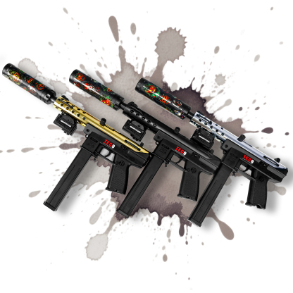 JOYNAS  TEC9 Gel Toy Gun, High Performance Cool Toy Gun,Colorful Luminous Silencer, High Performance Toy Gun, GelGun, Splatrball Gun, USB Rechargeable Automatic AssaultRifle Toy, Summer Toy Christmas Creative